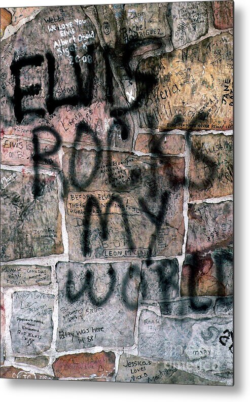 Elvis Presley Metal Print featuring the photograph Elvis Rocks My World by David Bearden