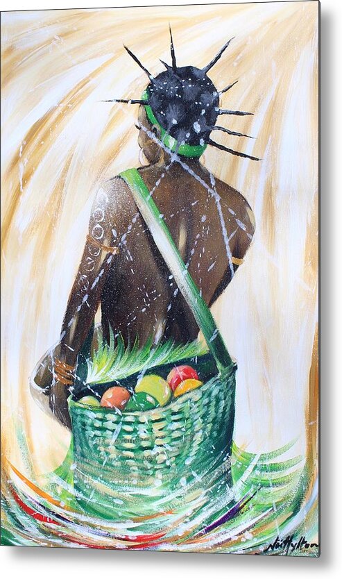 Africa Metal Print featuring the painting Eritrean Harvest by Nii Hylton