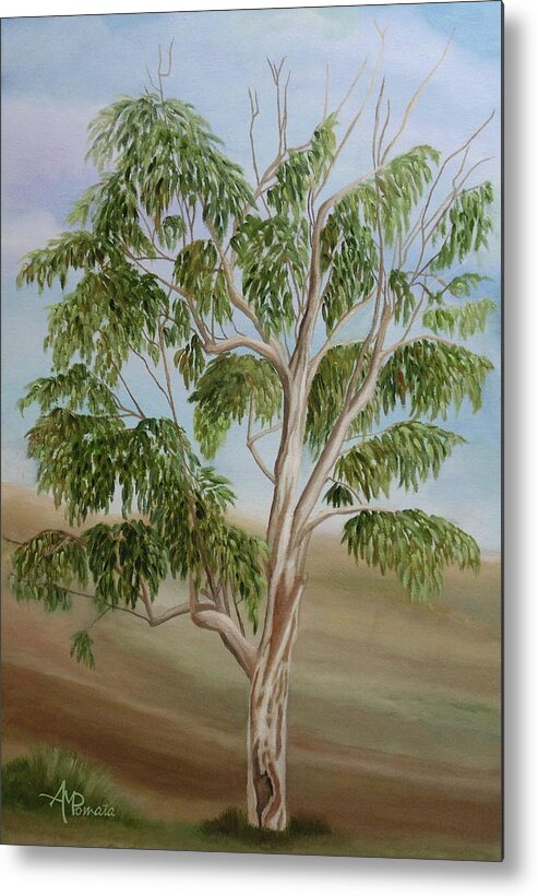 Eucalyptus Metal Print featuring the painting Eucalyptus by Angeles M Pomata