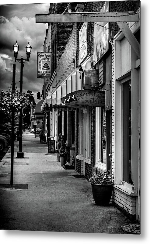 Cherokee County Metal Print featuring the photograph Evening In Murphy In Black and White by Greg and Chrystal Mimbs