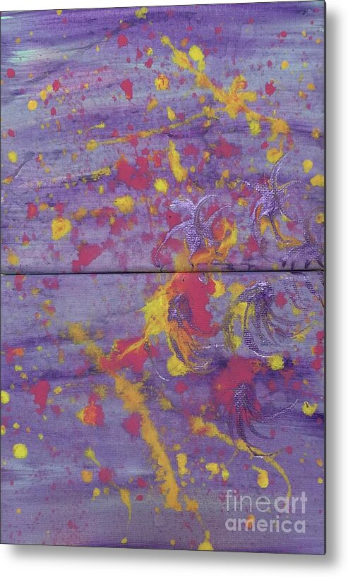 Purple Metal Print featuring the painting Exotic Fruit by Buffy Heslin