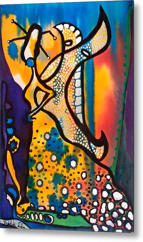 Fairy Queen Metal Print featuring the painting Fairy Queen - Art by Dora Hathazi Mendes by Dora Hathazi Mendes