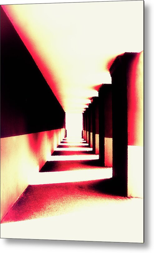 Tunnel Metal Print featuring the photograph Fiction by Iryna Goodall