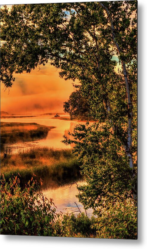 Backwater Metal Print featuring the photograph Fishing In The Fog by Dale Kauzlaric