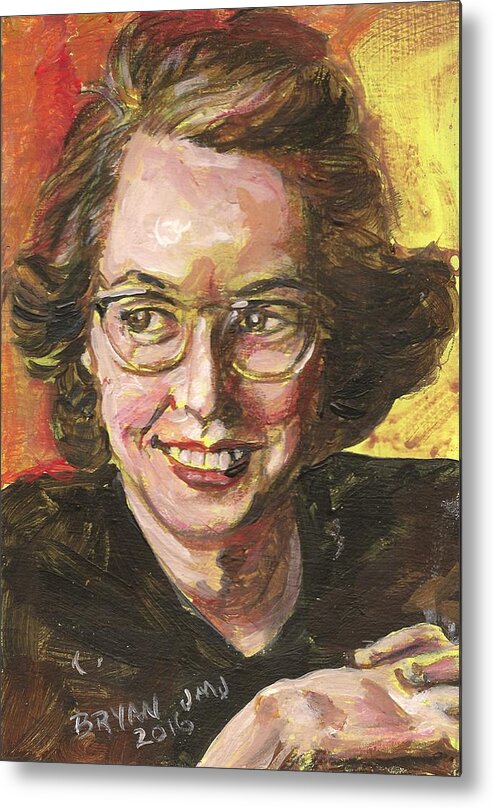 Catholic Metal Print featuring the painting Flannery O'Connor by Bryan Bustard