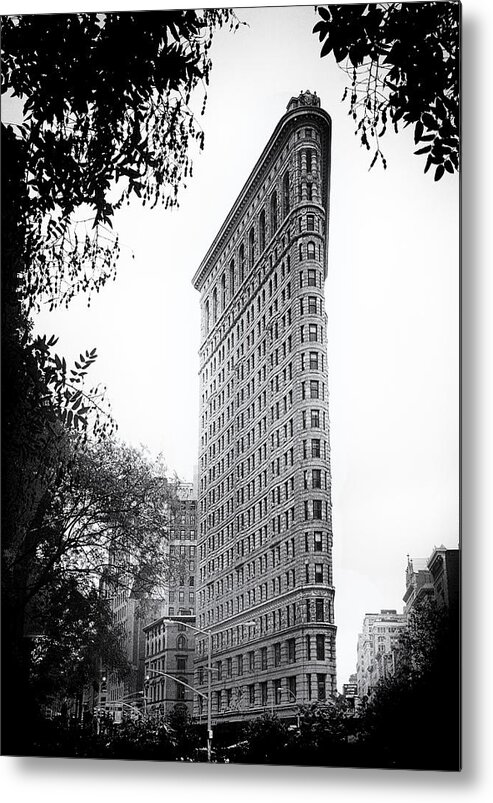 Building Metal Print featuring the photograph Flatiron Noir by Jessica Jenney