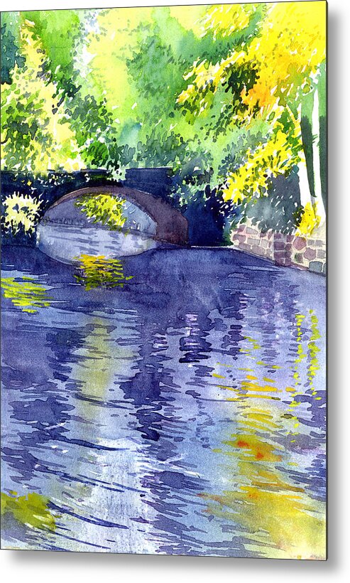 Nature Metal Print featuring the painting Floods by Anil Nene