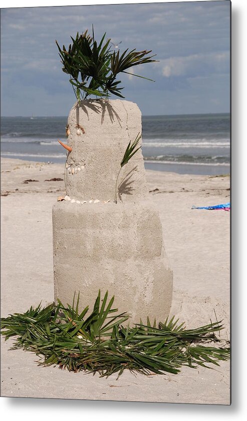 Sandman Metal Print featuring the photograph Florida Snow Man by Susanne Van Hulst