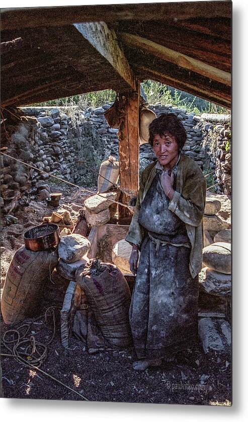  Metal Print featuring the photograph flour mill in the countryside of Bhutan.... by Paul Vitko