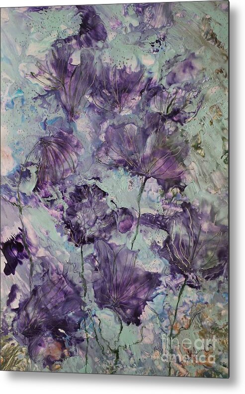 Flowers Metal Print featuring the painting Flower Essences 1 by Heather Hennick