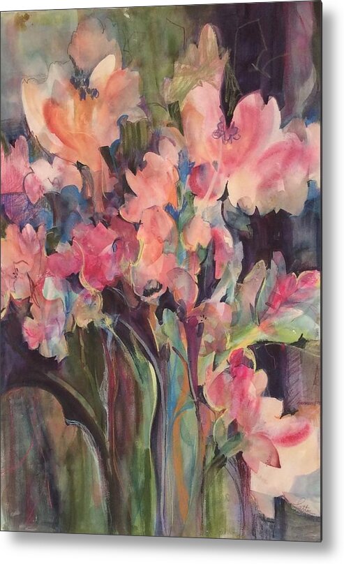 Flowers Metal Print featuring the painting Flowers of Summer by Karen Ann Patton