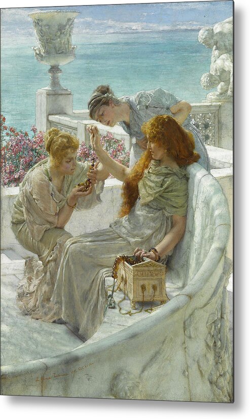 Lawrence Alma-tadema Metal Print featuring the painting Fortune's Favourite by Lawrence Alma-Tadema