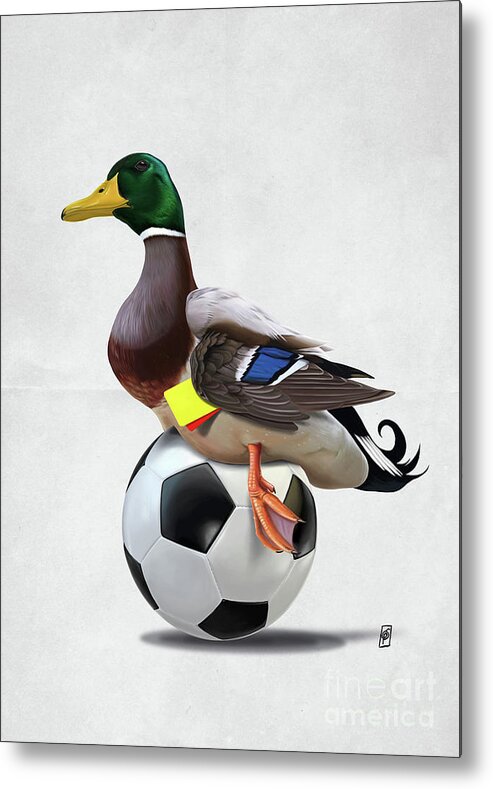 Illustration Metal Print featuring the digital art Fowl Wordless by Rob Snow