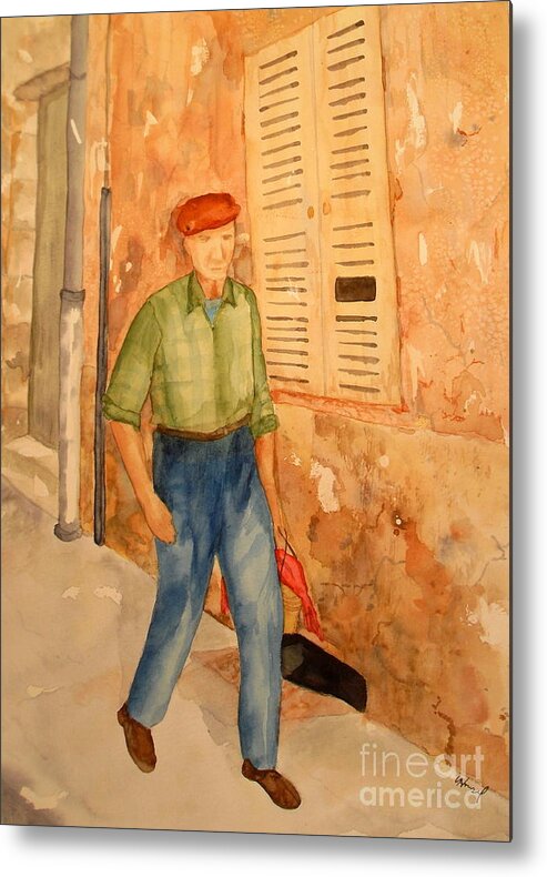 Frenchman Metal Print featuring the painting Fresh Bread in the Morning by Vicki Housel