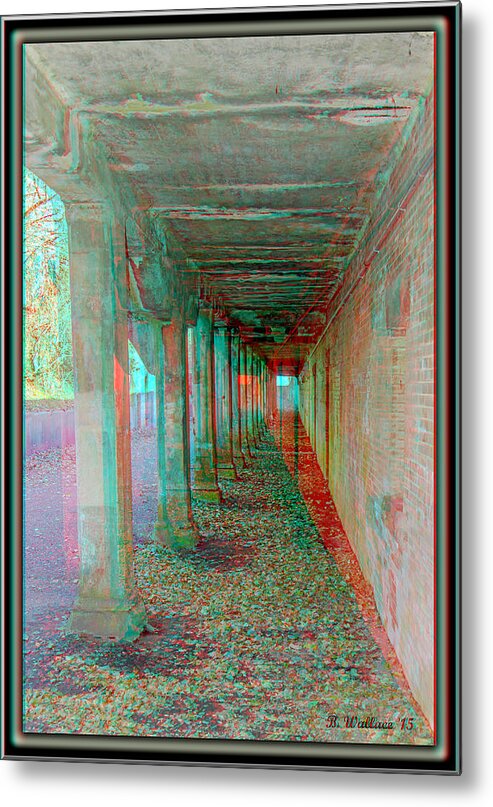 3d Metal Print featuring the photograph Ft. Howard Pk- Tunnel Effect - Use Red-Cyan 3D Glasses by Brian Wallace