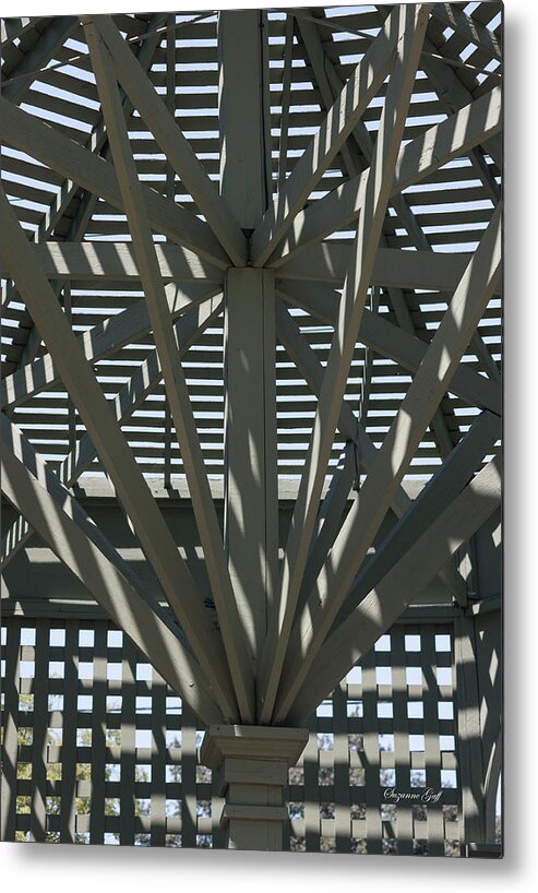 Photograph Metal Print featuring the photograph Gazebo Abstract by Suzanne Gaff