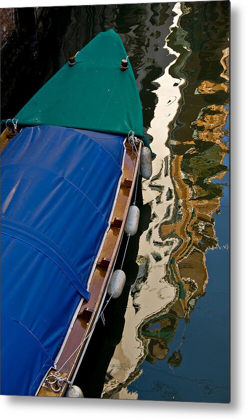 Gondola Metal Print featuring the photograph Gondola Reflection by Harry Spitz