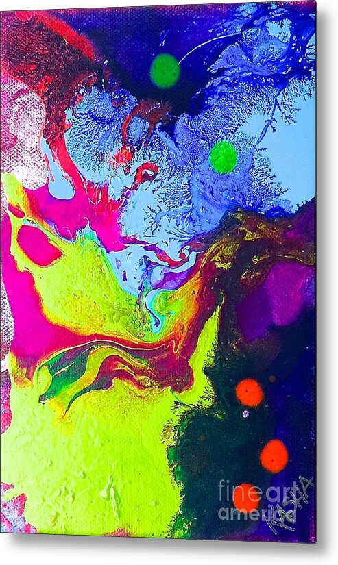 Groovy Metal Print featuring the painting Groovy-Man by Kasha Ritter