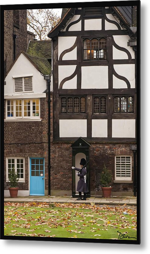 Guard Metal Print featuring the photograph Guard at the Tower of London by Peggy Dietz