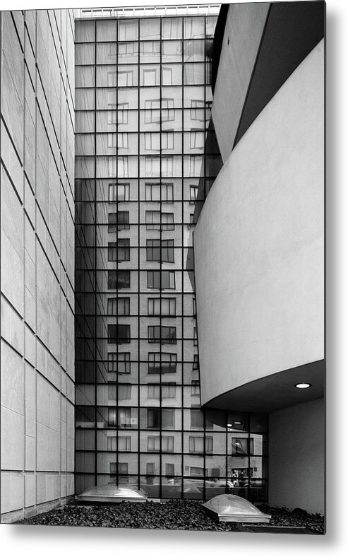 City Metal Print featuring the photograph Guggenheim New York Addition by Stephen Russell Shilling