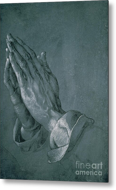 Hands Of An Apostle Metal Print featuring the drawing Hands of an Apostle by Albrecht Durer