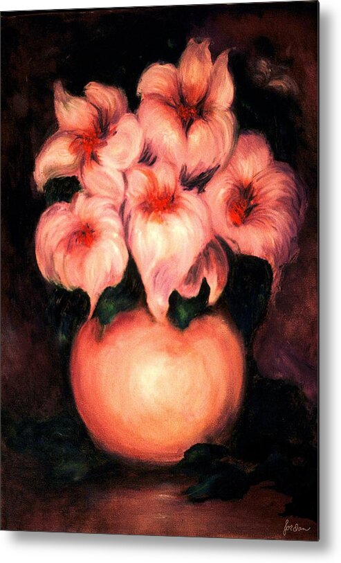 Flower Metal Print featuring the painting Happy Flowers by Jordana Sands