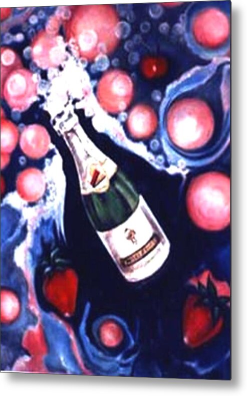 New Year Art Work Metal Print featuring the painting Happy New Year by Jordana Sands