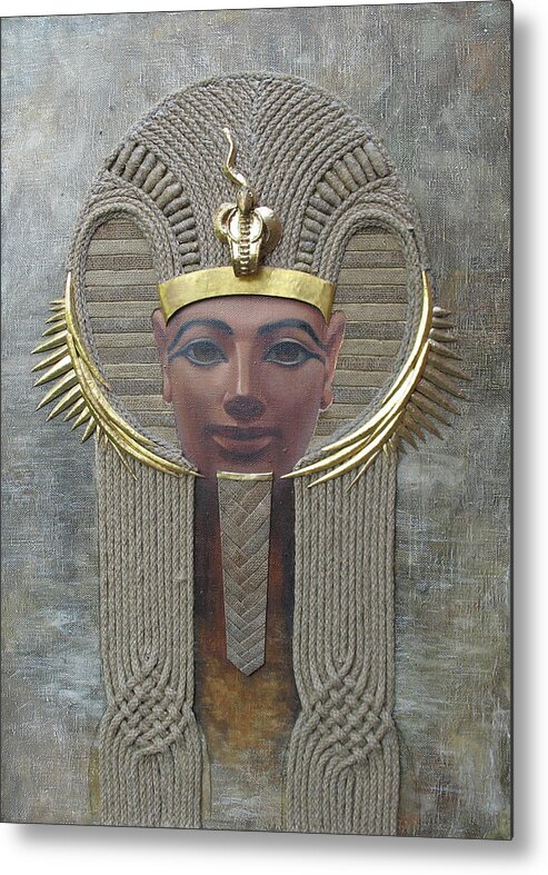 Hatshepsut Metal Print featuring the painting Hatshepsut. Female Pharaoh of Egypt by Valentina Kondrashova