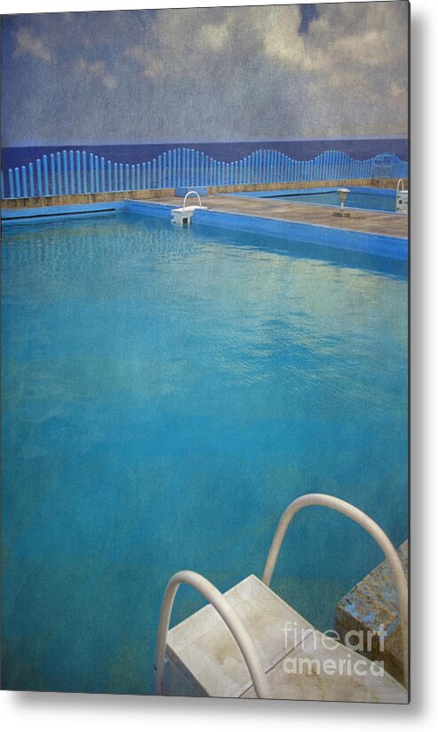 Havana Metal Print featuring the photograph Havana Cuba Swimming pool and Ocean by David Zanzinger