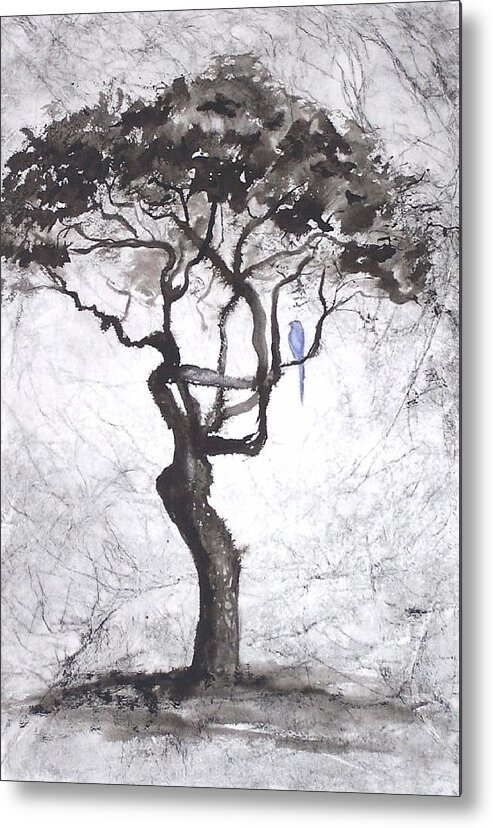 Trees Metal Print featuring the painting Healing by Ilona Petzer