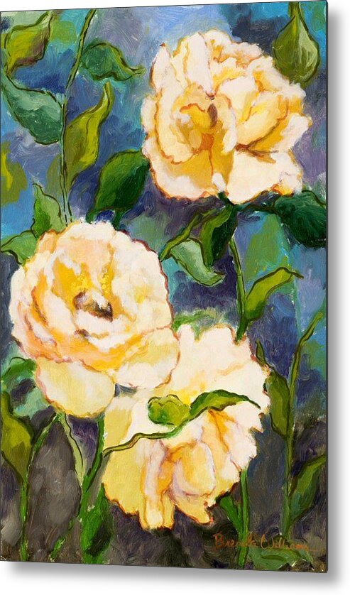 Roses Metal Print featuring the painting Heaven on Earth Roses by Brenda Williams