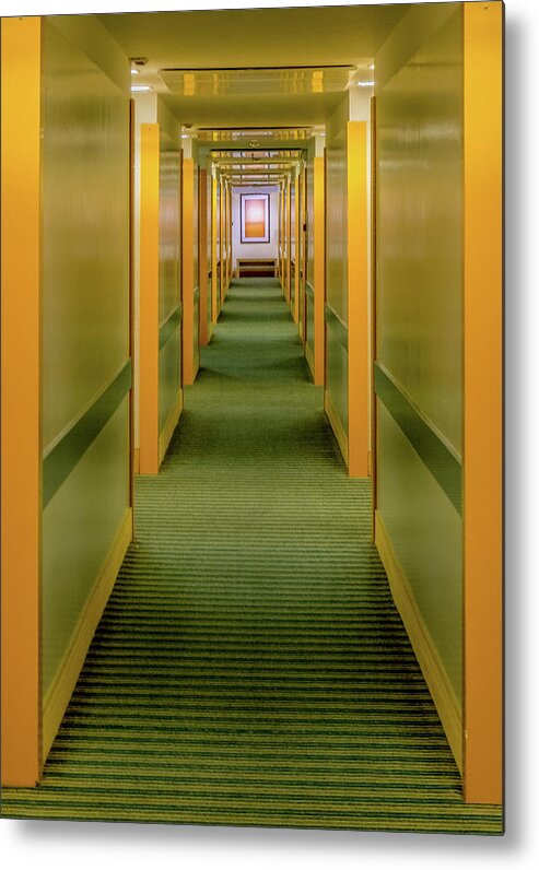 Hilton Metal Print featuring the photograph Down the Hallway by Georgette Grossman