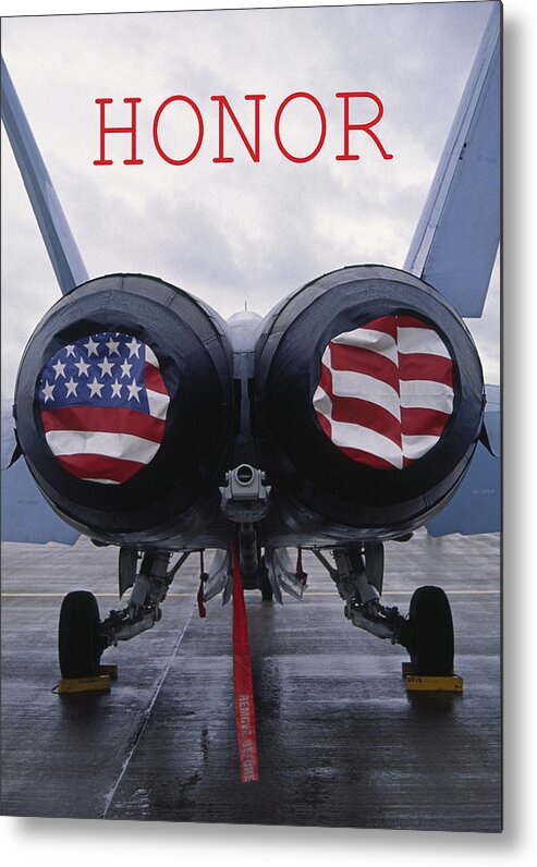 Mcdonnell Douglas F/a-18 Hornet Metal Print featuring the photograph Honor by Gary Corbett