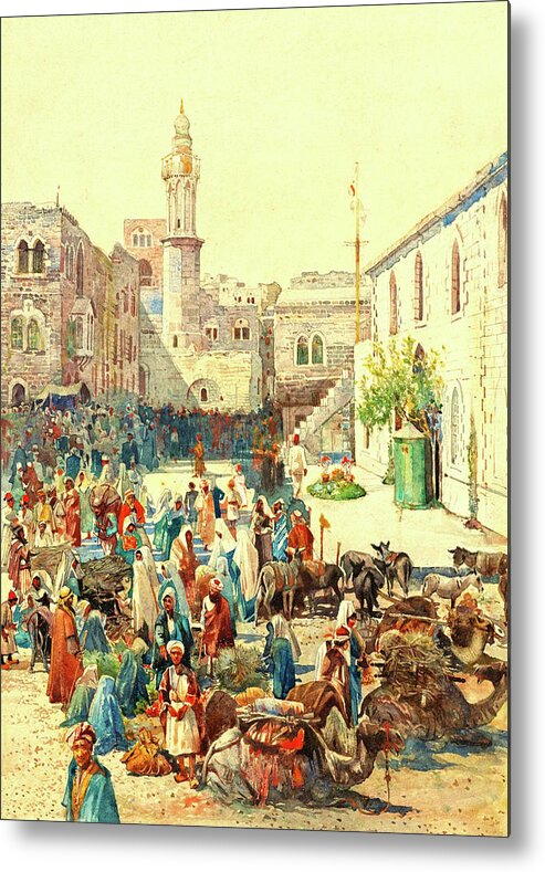 Houghton Metal Print featuring the painting Houghton Bethlehem 1926 by Munir Alawi
