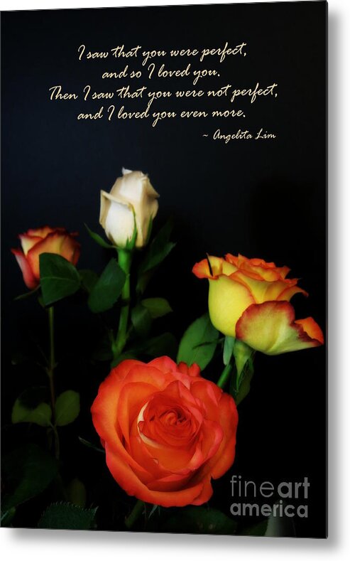 I Metal Print featuring the photograph I saw that you were perfect by Renee Trenholm