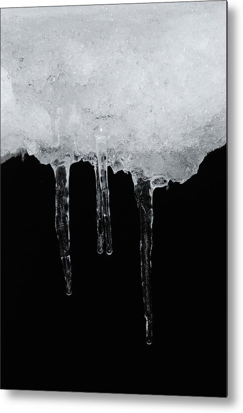 Ice Metal Print featuring the photograph Ice And Night I by Angie Tirado
