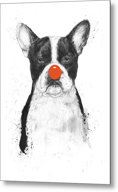 Dog Metal Print featuring the mixed media I'm not your clown by Balazs Solti
