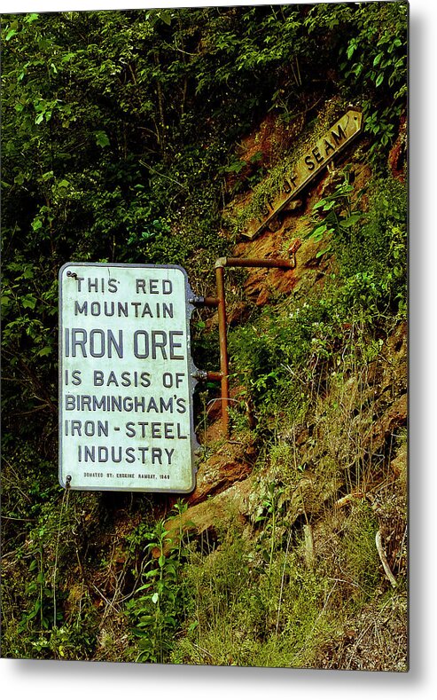  Metal Print featuring the photograph Iron Ore Seam Marker by Just Birmingham