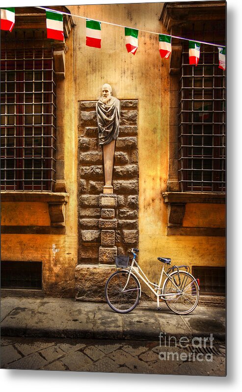 Bicycle Metal Print featuring the photograph Italia Cential Bicycle by Craig J Satterlee