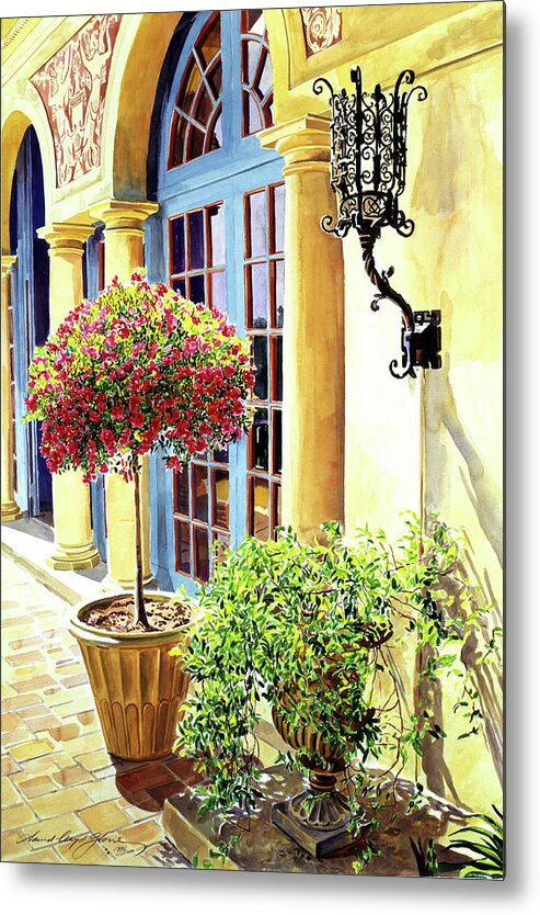 Flower Pots Metal Print featuring the painting Italian Elegance by David Lloyd Glover