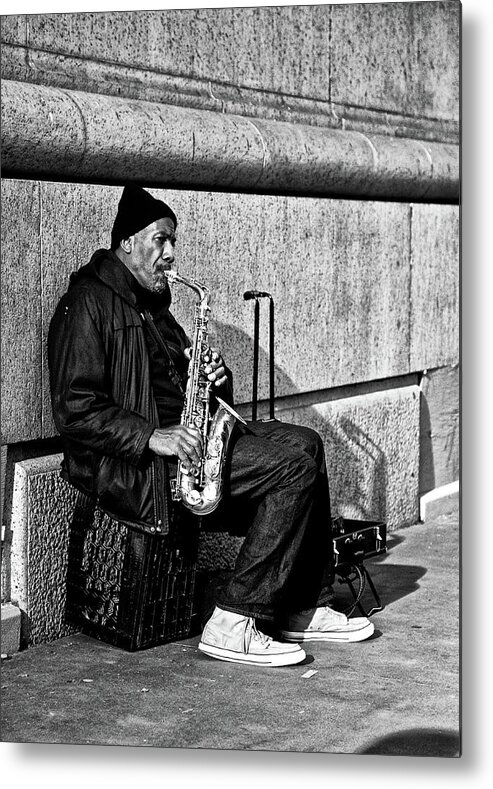 New York City Metal Print featuring the photograph Jamming in NYC by Alberto Audisio