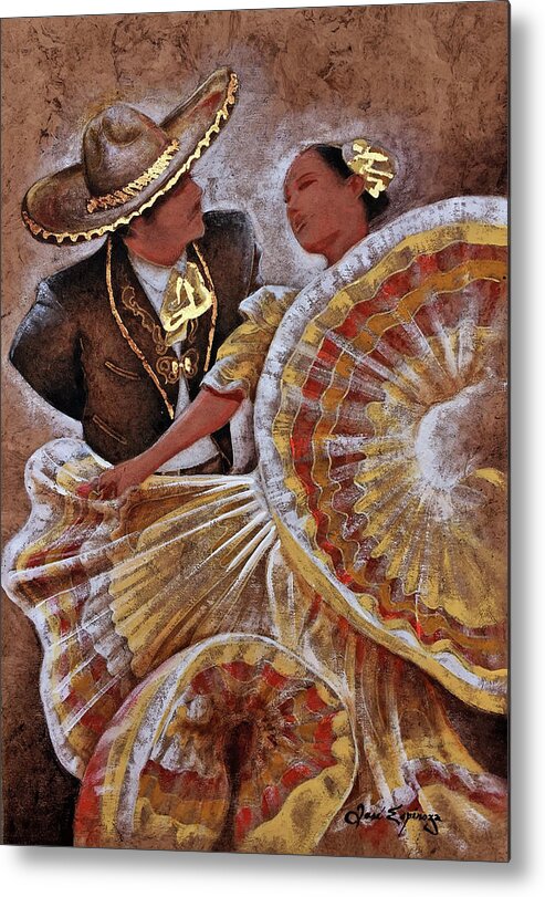 Jarabe Tapatio Metal Print featuring the painting J A R A B E . T A P A T I O by J U A N - O A X A C A