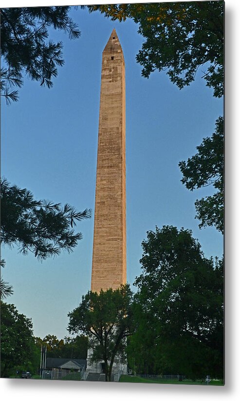 Confederate Memorial Metal Print featuring the photograph Jefferson Davis Monument - Fairview Kentucky 001 by George Bostian