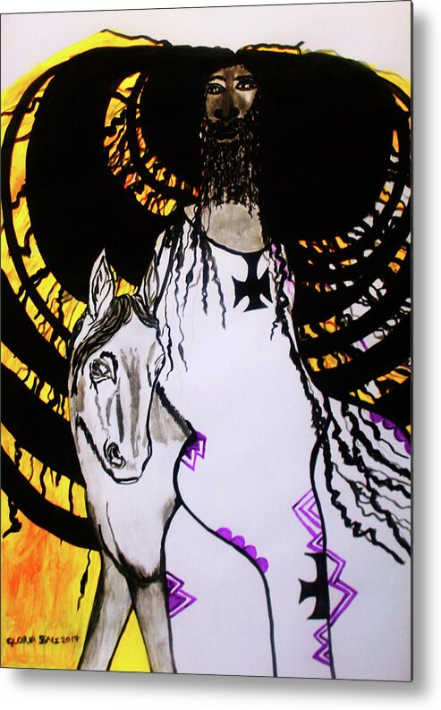  Metal Print featuring the painting Jesus - Faithful and True by Gloria Ssali