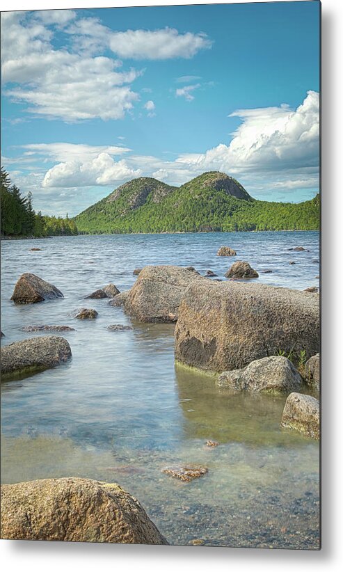 Jordan Pond Metal Print featuring the photograph Jordan Pond and the Bubbles by Brian Caldwell