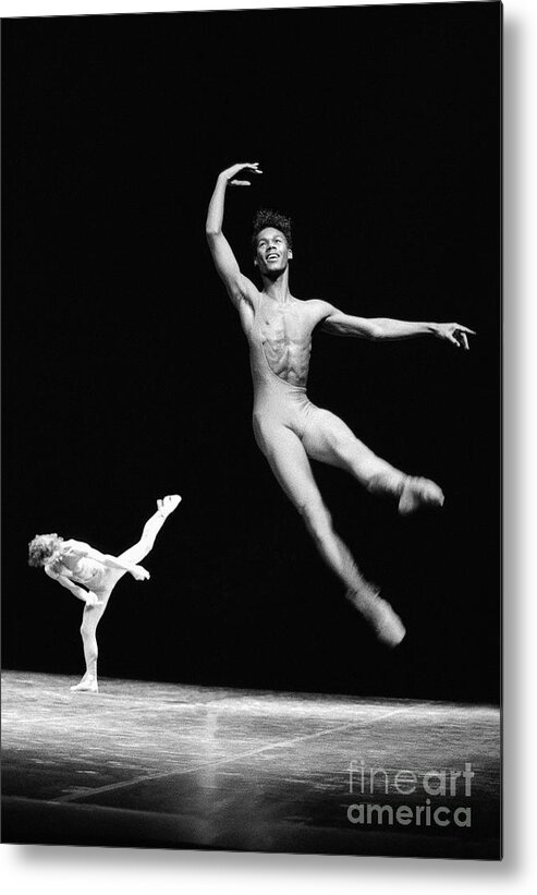 Photo; Photography; Photographs; Posters; Black And White; Stage; Entertainment; Dance; Dancers; Dance Company Metal Print featuring the photograph Joy by Philippe Taka