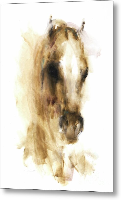 Equestrian Painting Metal Print featuring the painting Kettal by Janette Lockett
