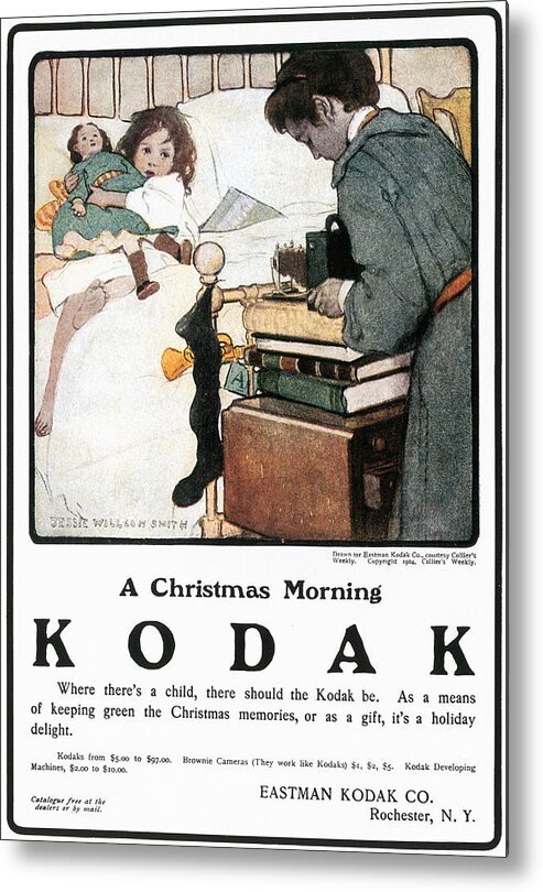 1904 Metal Print featuring the photograph Kodak Advertisement, 1904 by Granger