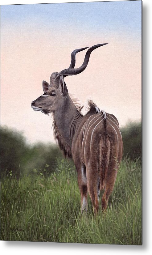 Kudu Metal Print featuring the painting Kudu by Rachel Stribbling