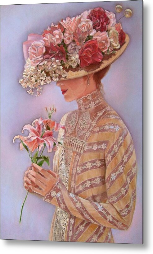 Elegant Metal Print featuring the painting Lady Jessica by Sue Halstenberg